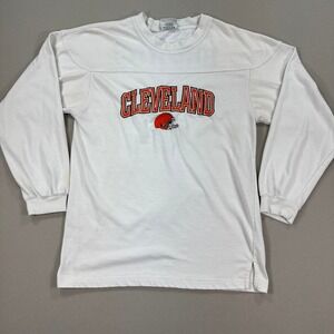 Vintage Lee Cleveland Browns Home NFL Football T-Shirt Sports Men's Medium White